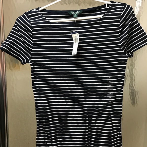Lauren Ralph Lauren Tops - Lauren Ralph Lauren navy striped Tee Lauren Ralph Lauren Tops - Lauren Ralph Lauren navy striped Tee